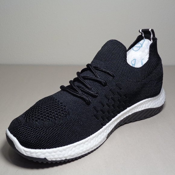 Danskin Size 7.5 M FREE Black Knit Lace Up Sneakers New Women's Shoes - Picture 8 of 16